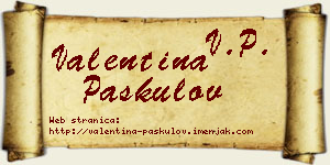 Valentina Paskulov vizit kartica